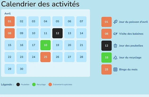 Image du calendrier de Baie Ste-Catherine