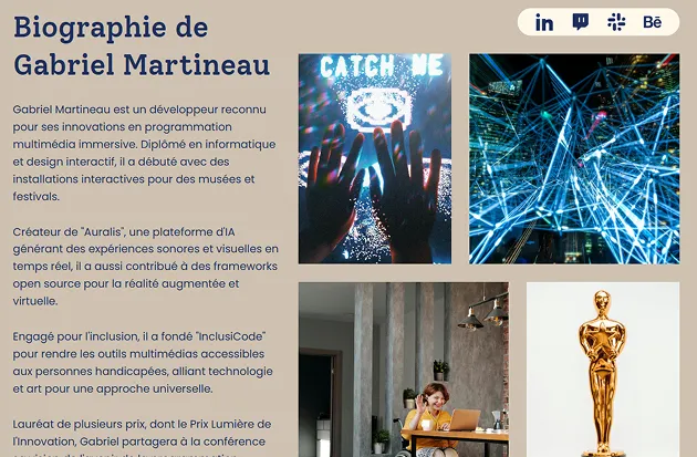 Image de la section biographie de timConf